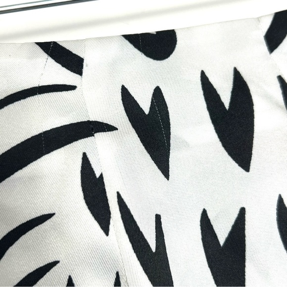 STAUD Satin Abstract Stripe Citrus Print High Rise Ankle Crop Oscar Trousers 2 - Picture 9 of 9